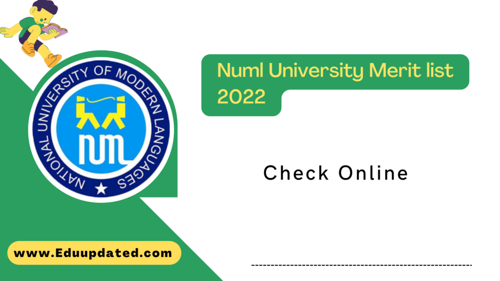 Numl University Merit list 2022 Check Online
